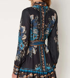 Midnight Garden Belted Mini Dress