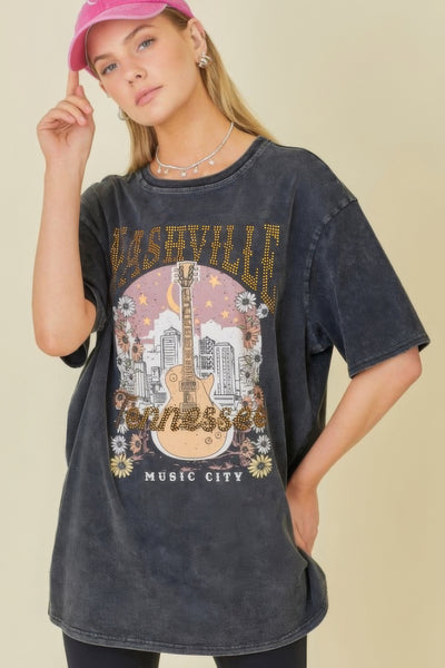 Nashville Music City Graphic T-shirts