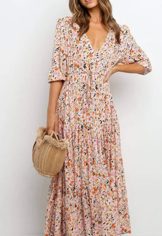 Spring Breeze Floral Maxi Dress