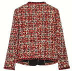 Crimson Royale Sequin Tweed Jacket