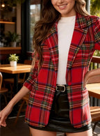 The Holly Plaid Holiday Blazer