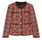 Crimson Royale Sequin Tweed Jacket