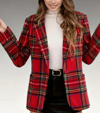 The Holly Plaid Holiday Blazer