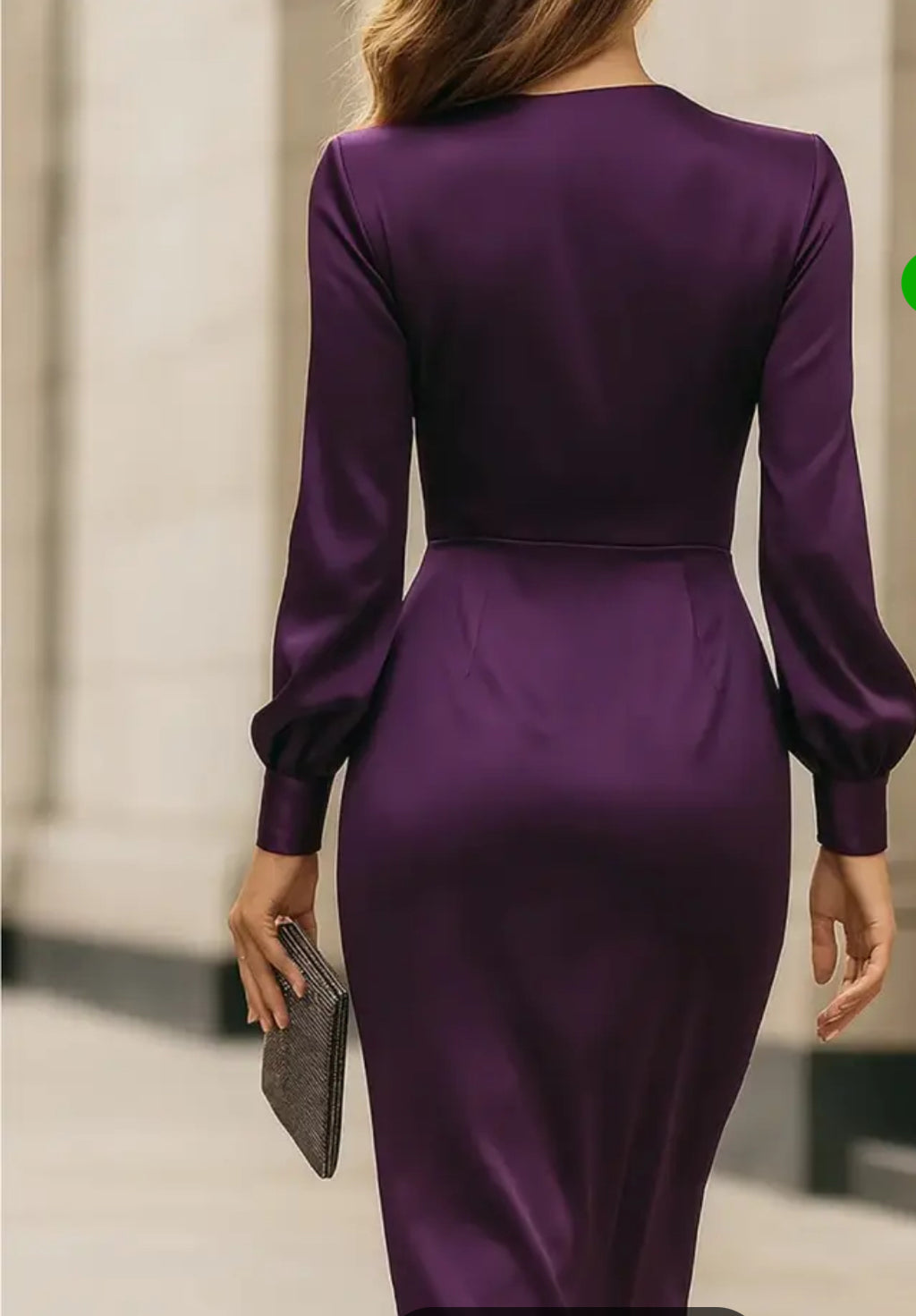 The Windsor Plum Satin Wrap Dress (Copy)