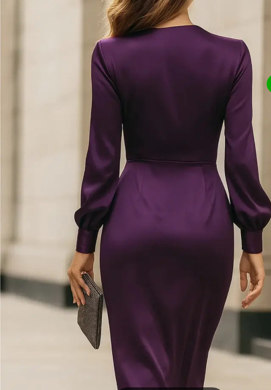 The Windsor Plum Satin Wrap Dress (Copy)