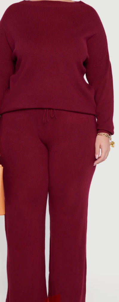 The Bordeaux Lounge Knit Set