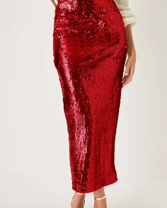 The Scarlett Sequin Midi Skirt