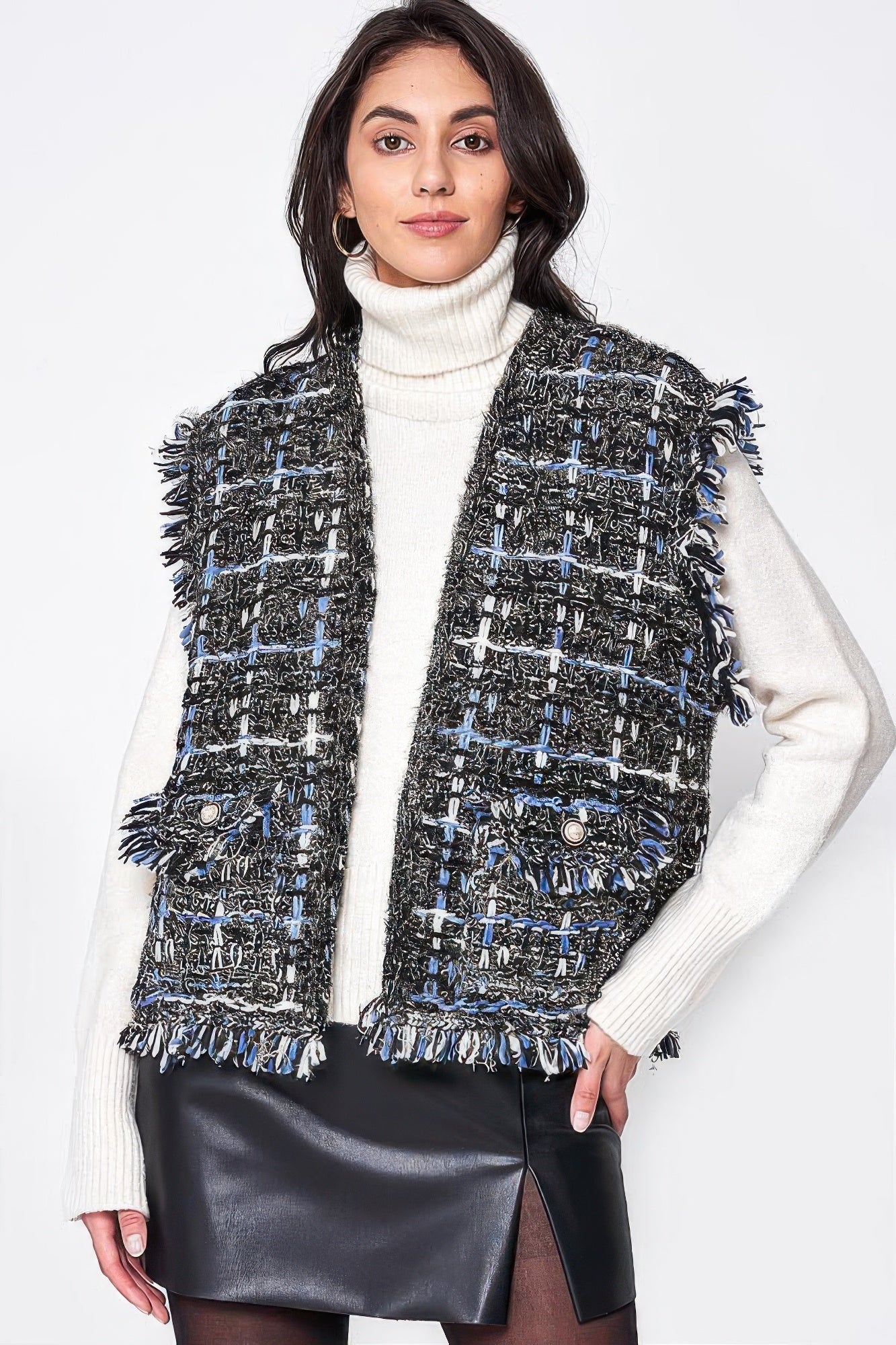 Plaid Tweed Vest – Mrsofthehome Clothing