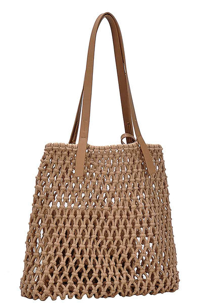 Madeline String Woven Tote Bag