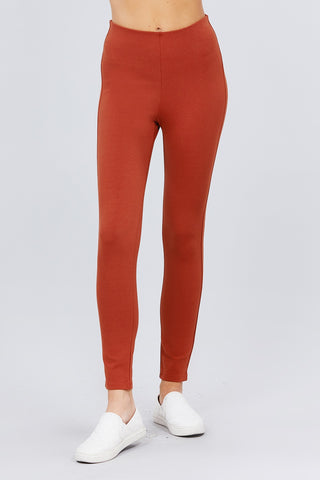 Pearline Ponte Pants  - Rust, Off White & Navy