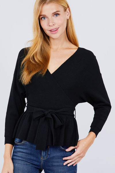 Sienna Wrapped Waist Band Sweater