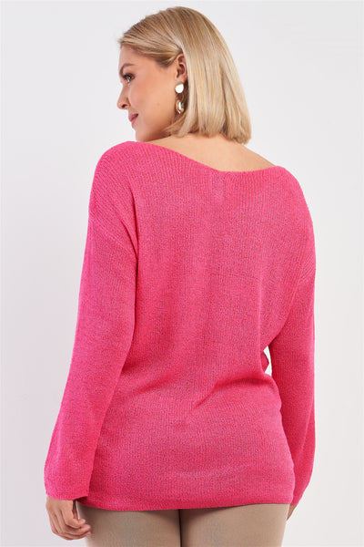 Free as a Bird  Knit Sweater (In Pink and Black)