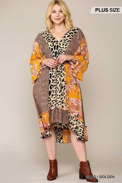 Tasmin Leopard And Floral Dress