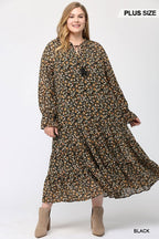 Lilith Floral Chiffon Maxi Dress