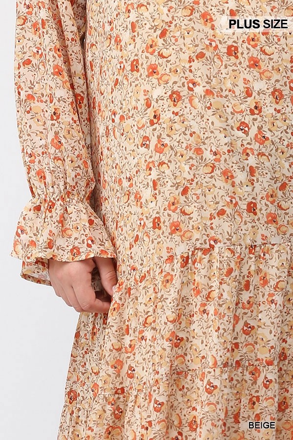 Lilith Floral Chiffon Maxi Dress