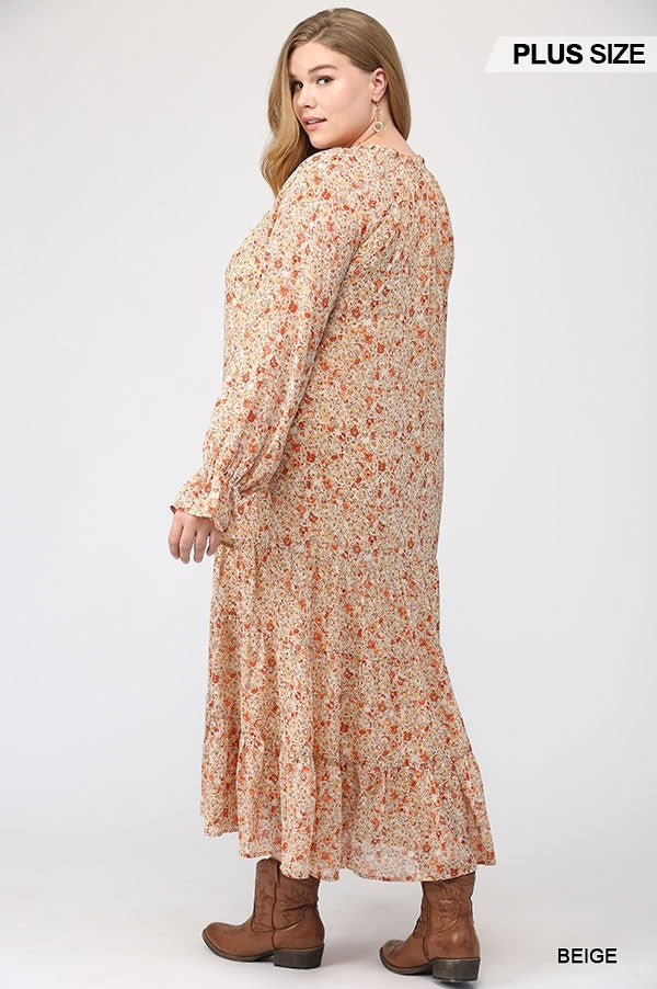 Lilith Floral Chiffon Maxi Dress